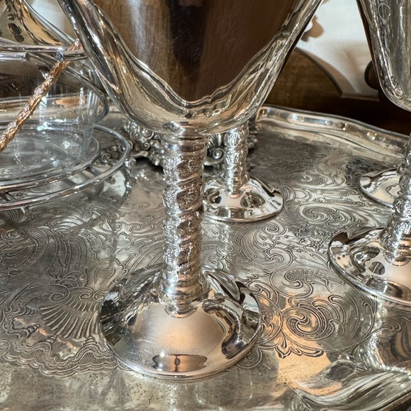 4 piece Alara Sevilla goblet set made in Spain sterling plated - Picture 5 of 8